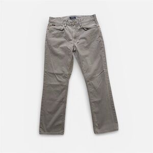 Men’s Ralph Lauren Polo Grey 5 Pocket Relaxed Soft Chino Pants Size 32x30